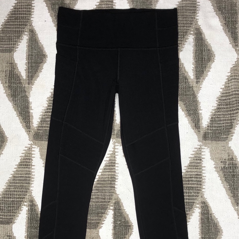 Athleta Solid Black Full Length Leggings Size SP